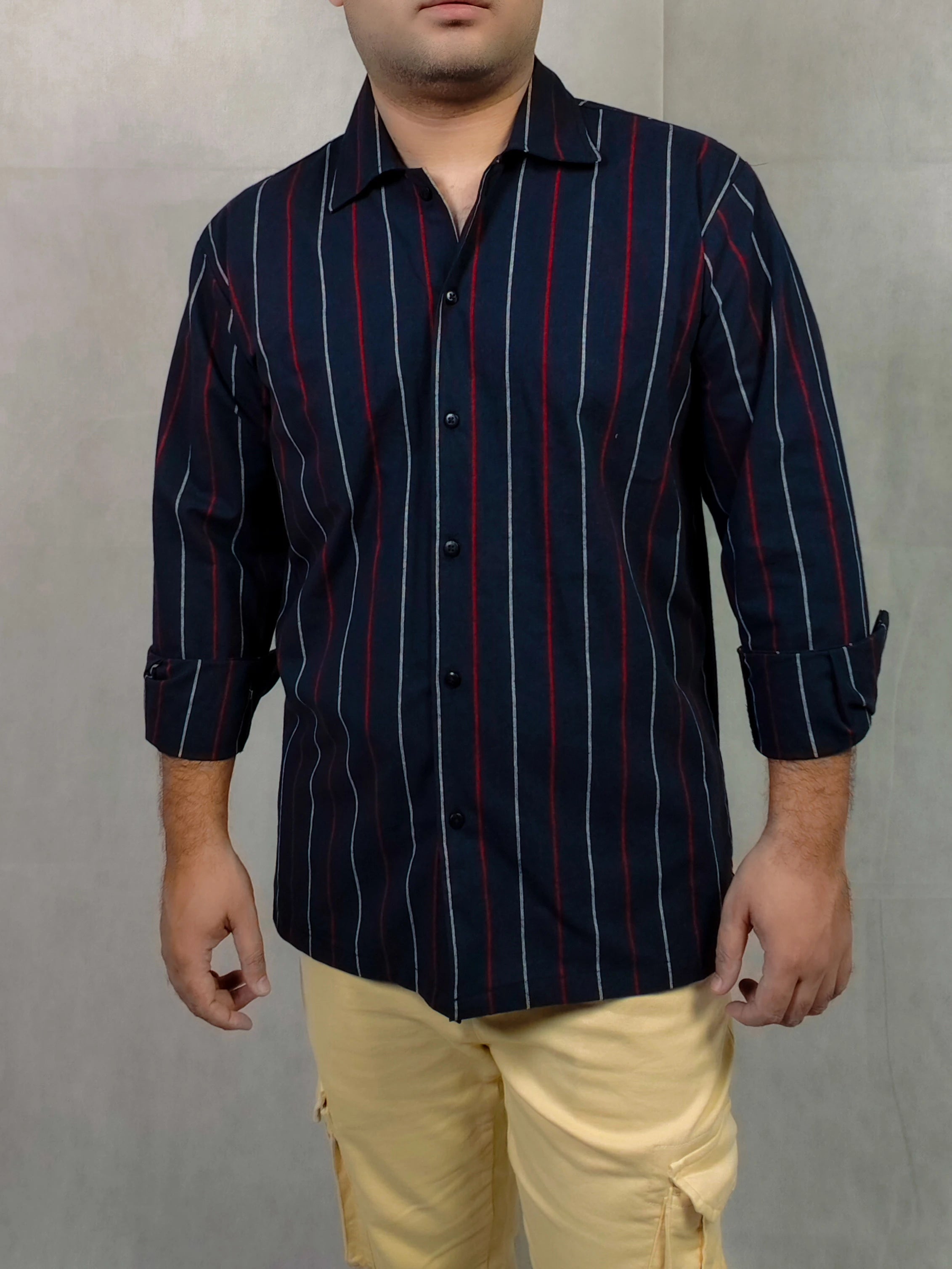STRIPED FULL SLEEVE CASUAL SHIRT