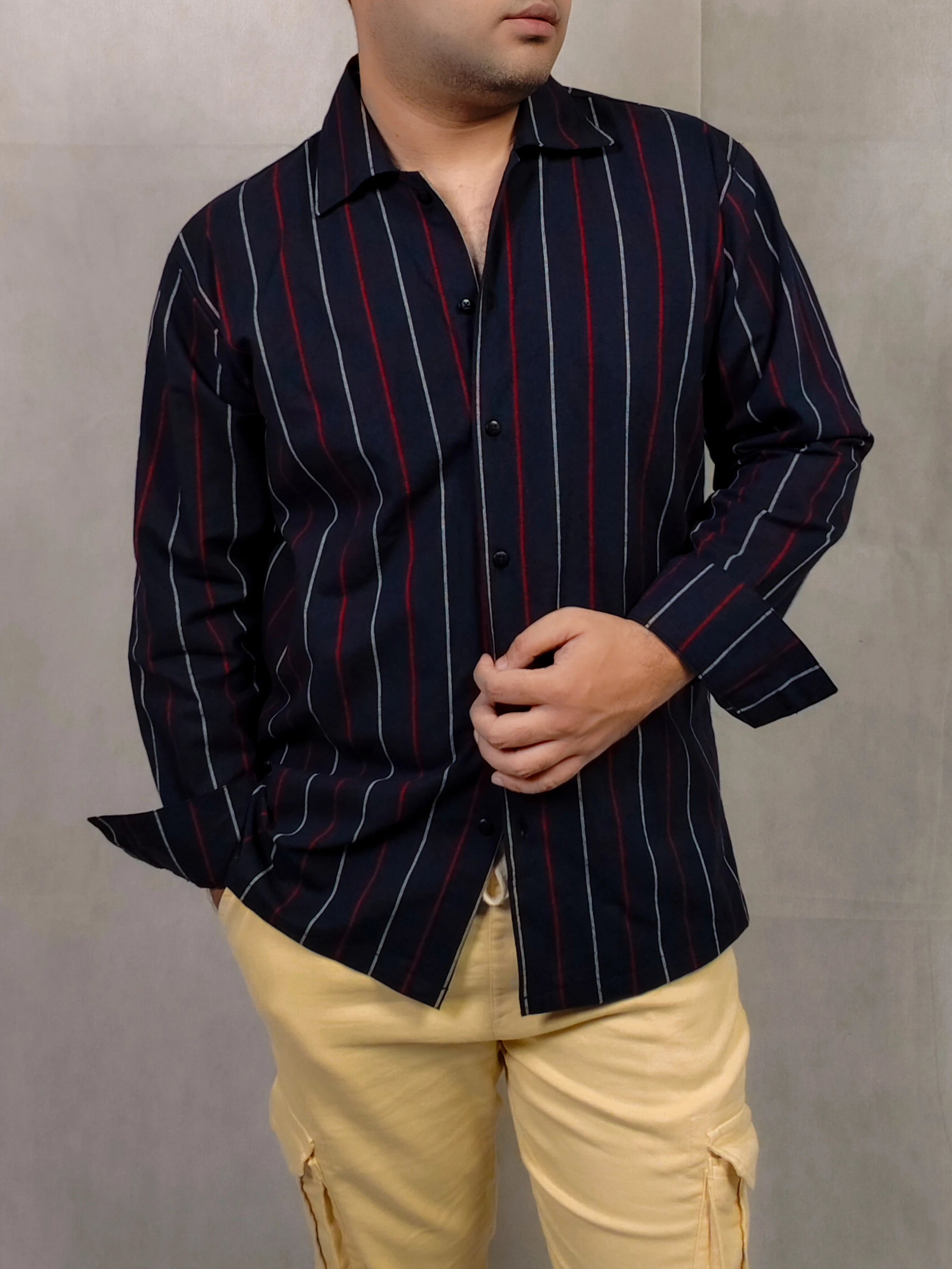 STRIPED FULL SLEEVE CASUAL SHIRT