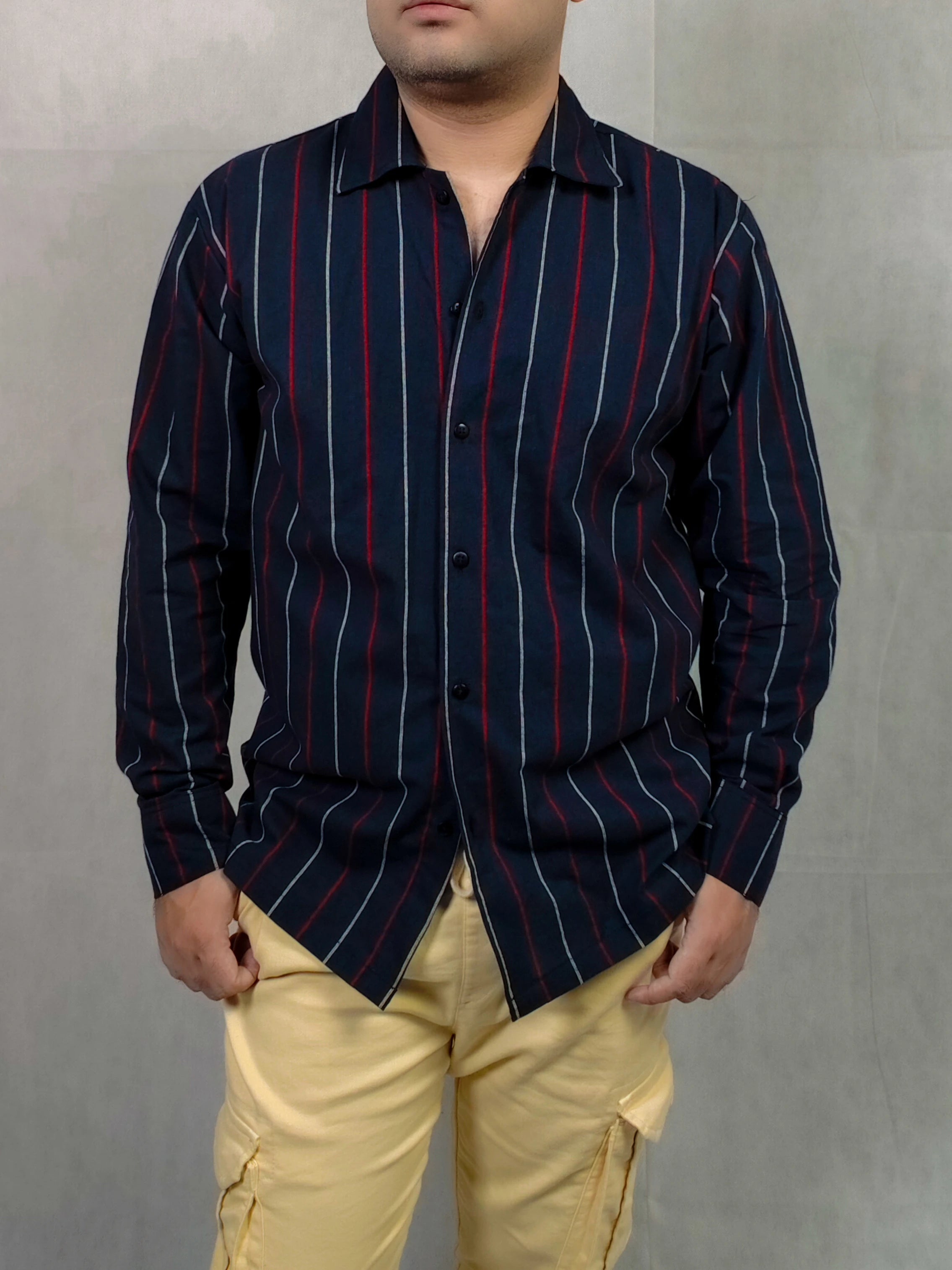 STRIPED FULL SLEEVE CASUAL SHIRT