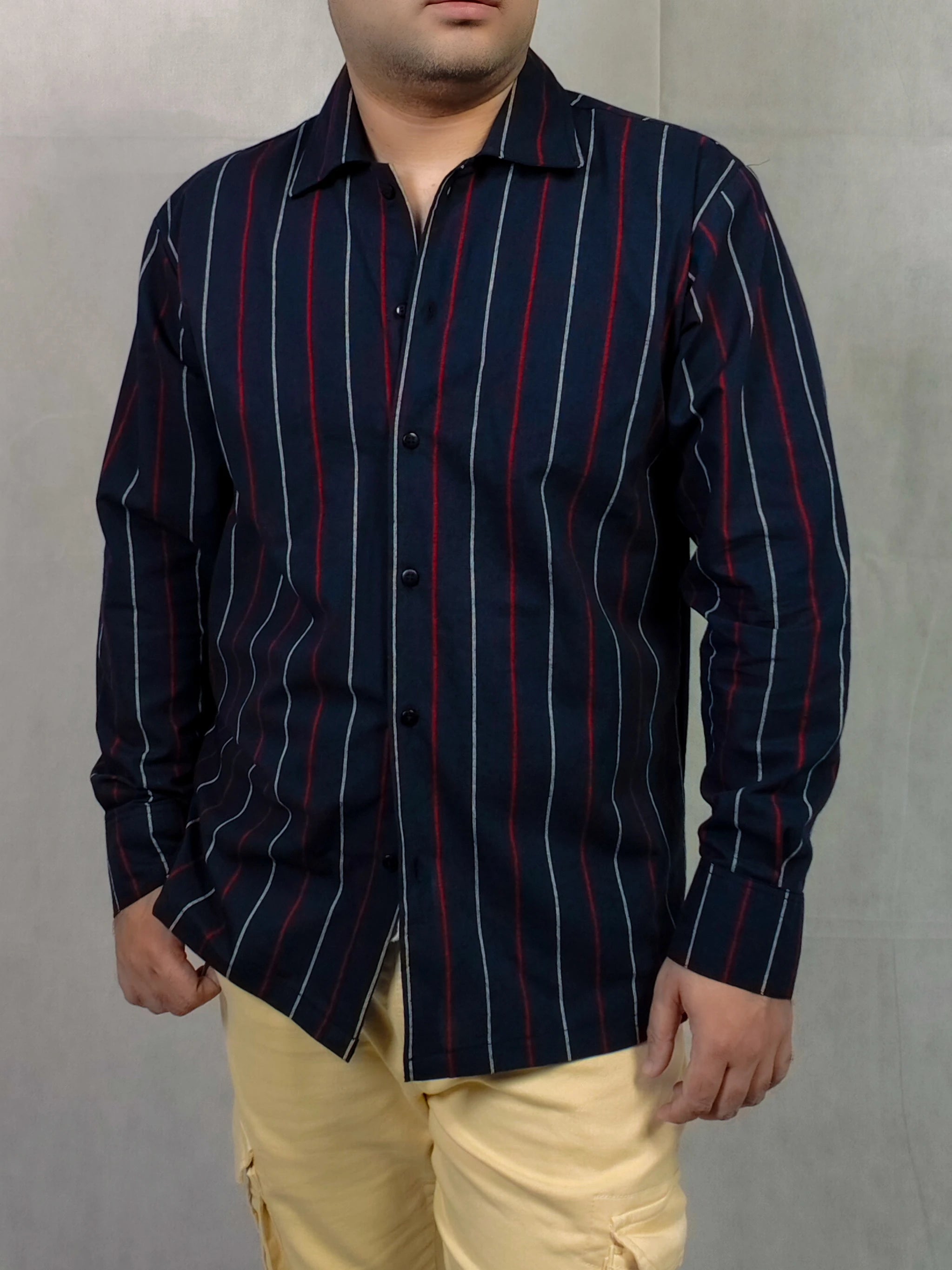 STRIPED FULL SLEEVE CASUAL SHIRT