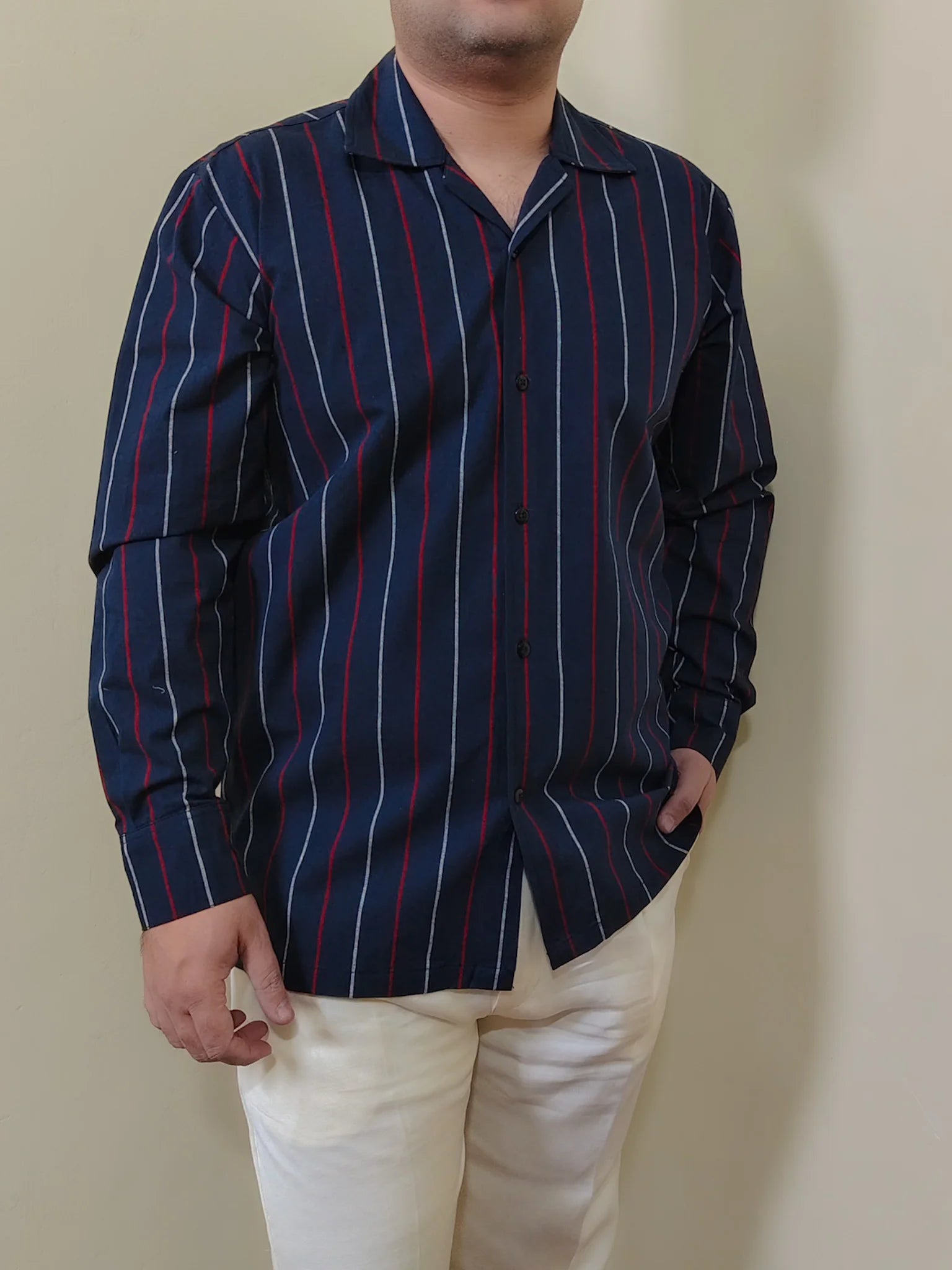STRIPED FULL SLEEVE CASUAL SHIRT