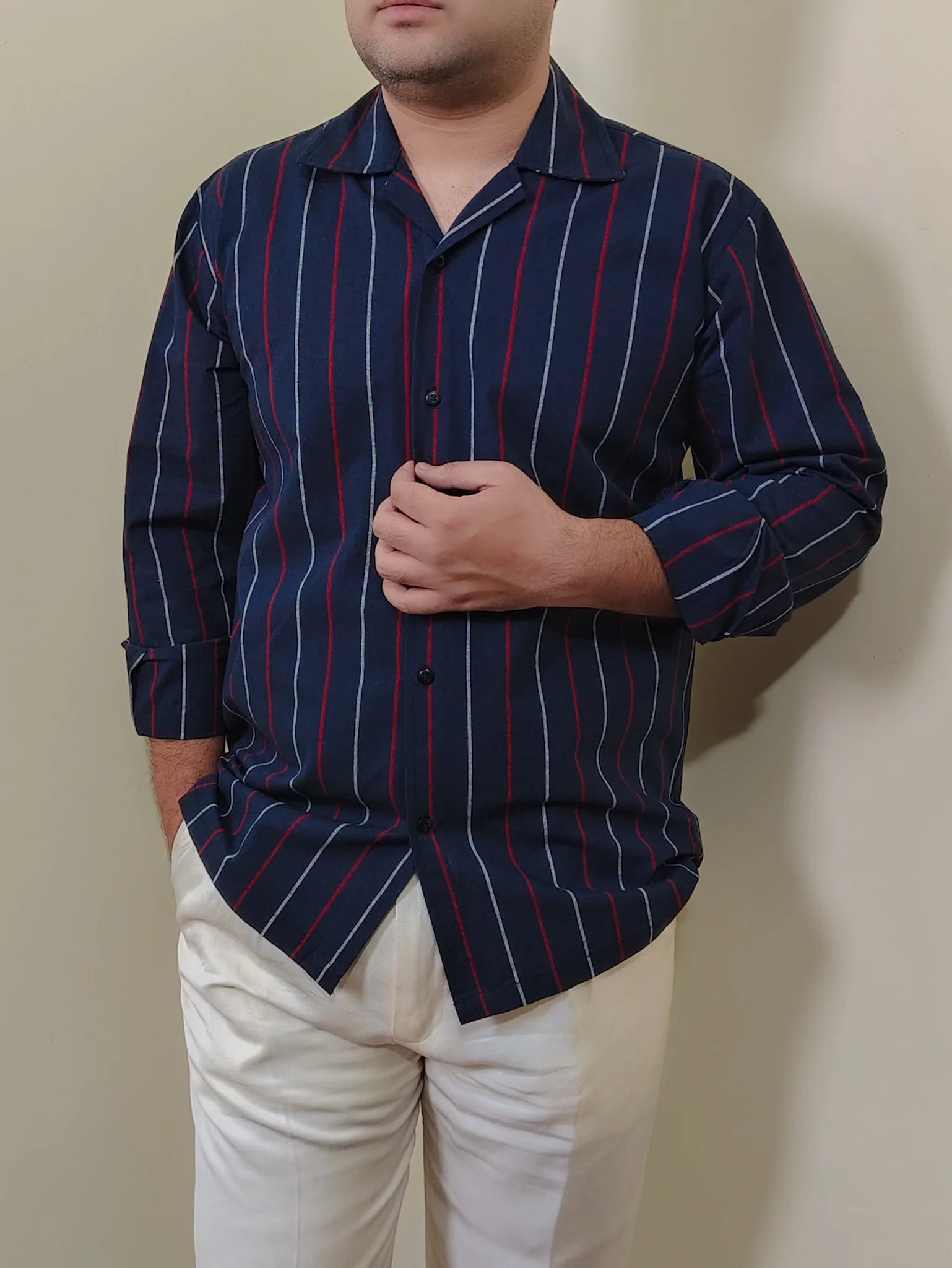 STRIPED FULL SLEEVE CASUAL SHIRT