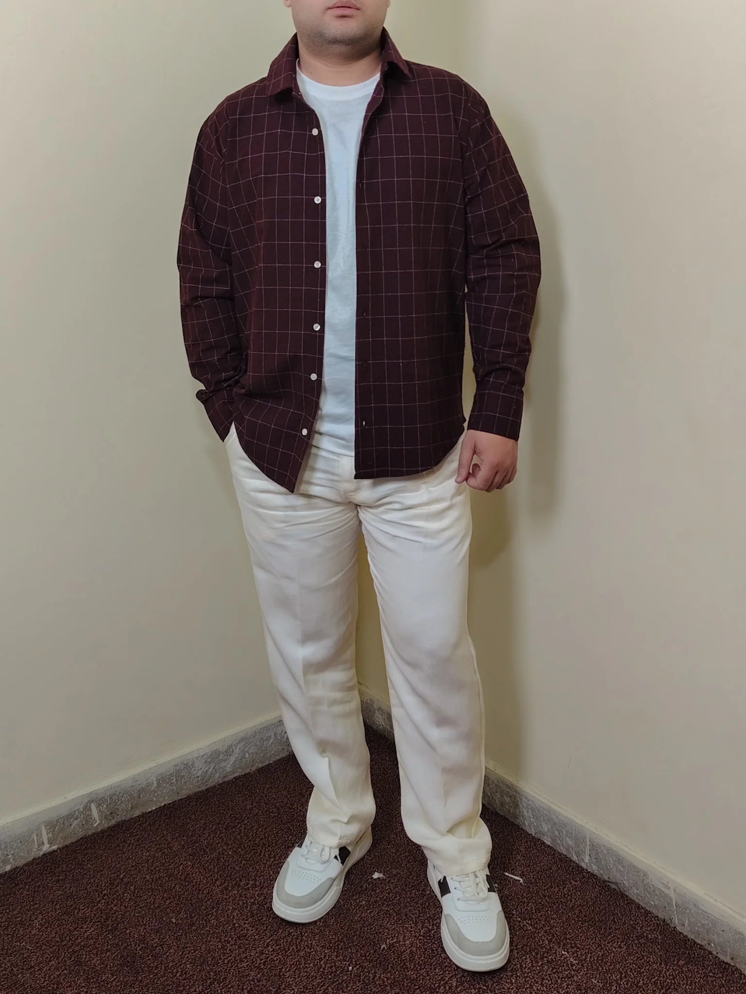 BISTRE BROWN FLANNEL SHIRT