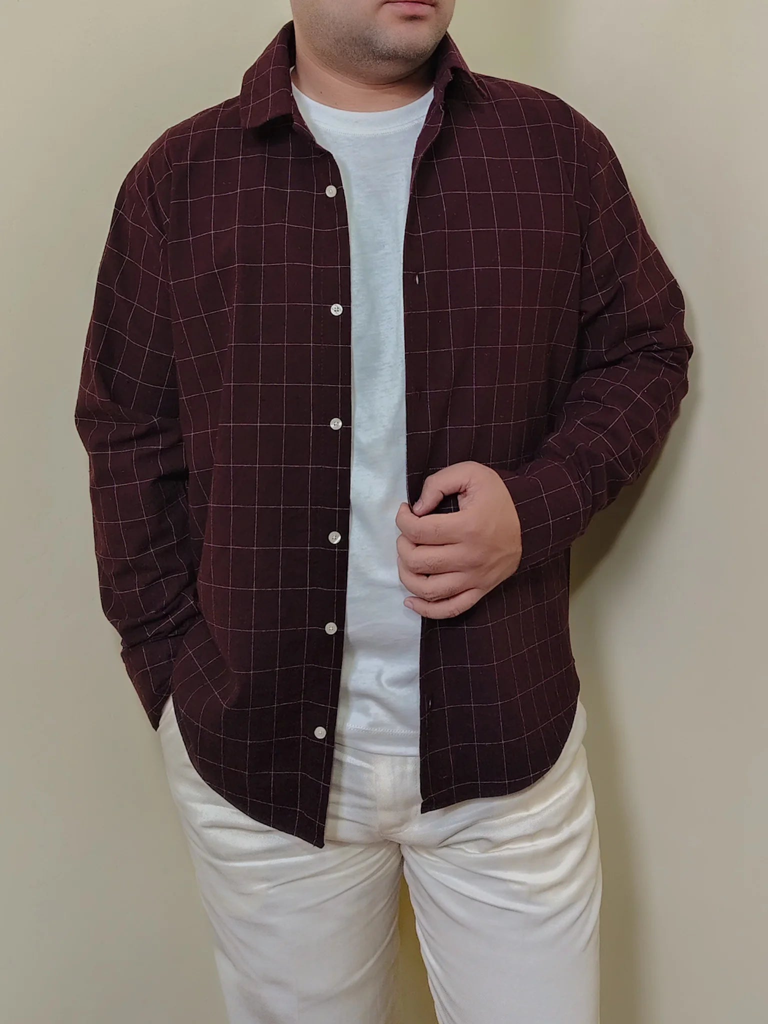 BISTRE BROWN FLANNEL SHIRT