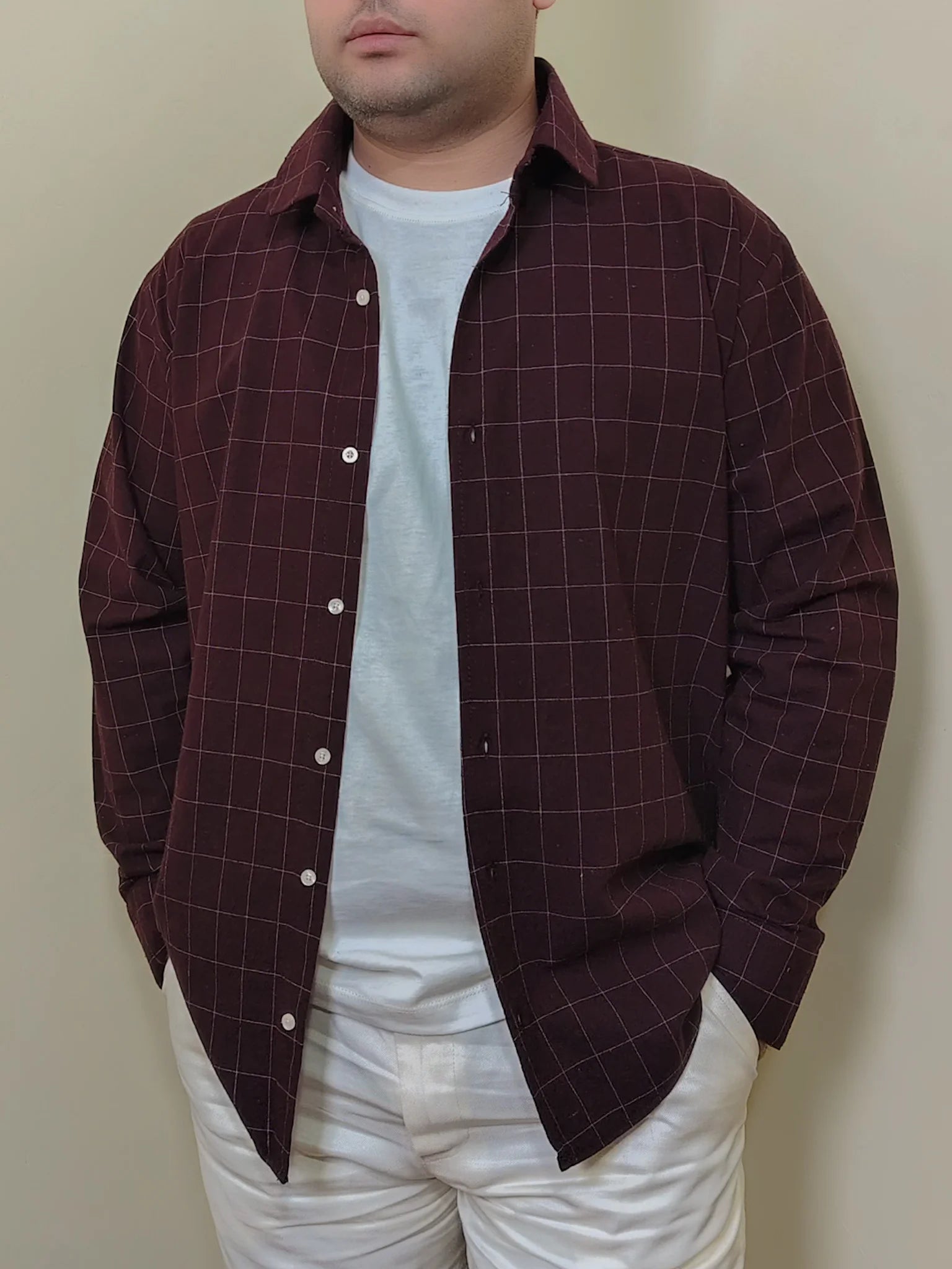 BISTRE BROWN FLANNEL SHIRT