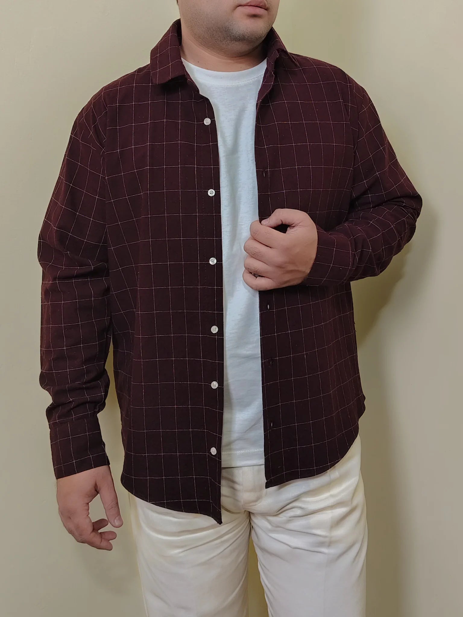 BISTRE BROWN FLANNEL SHIRT