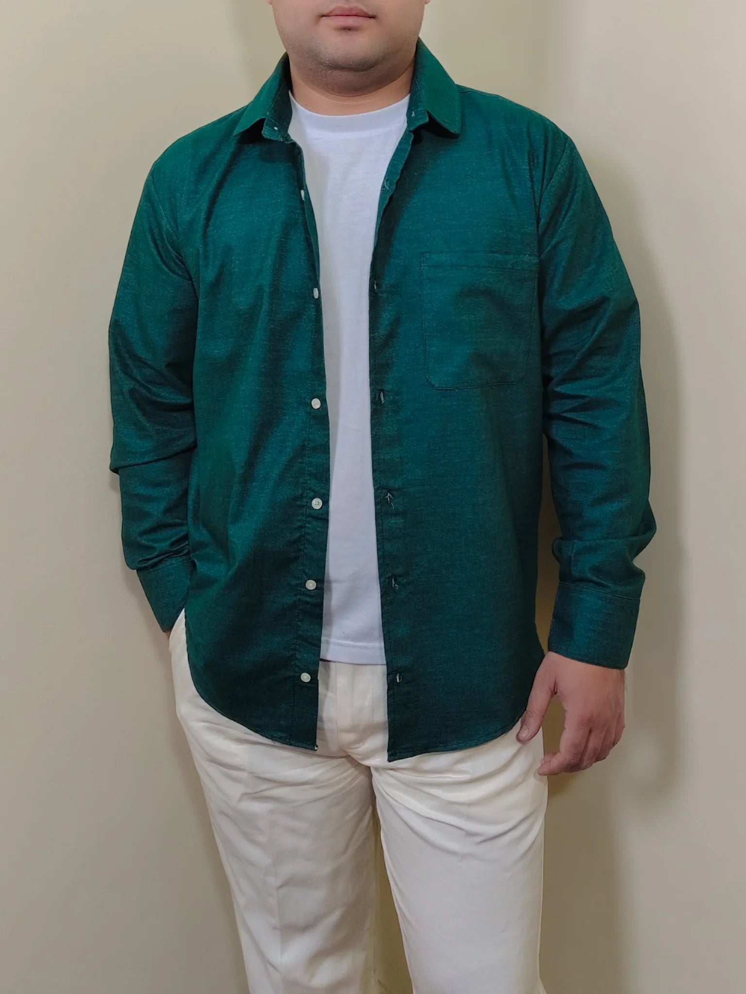 PINE GREEN FLANNEL SHIRT