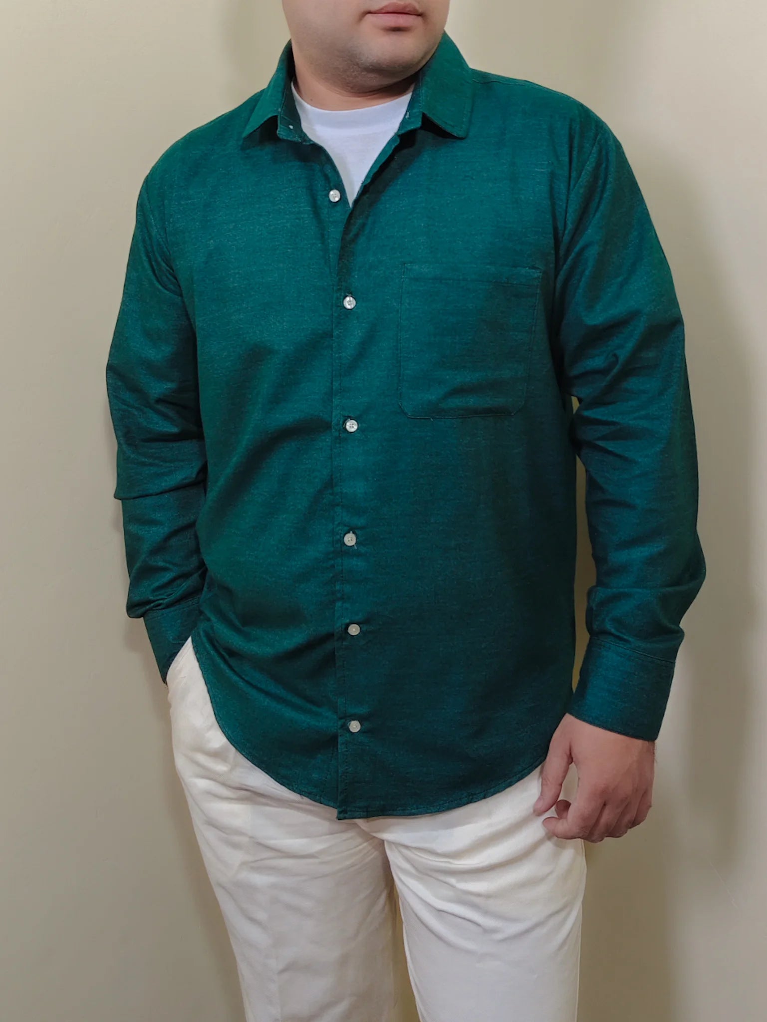 PINE GREEN FLANNEL SHIRT