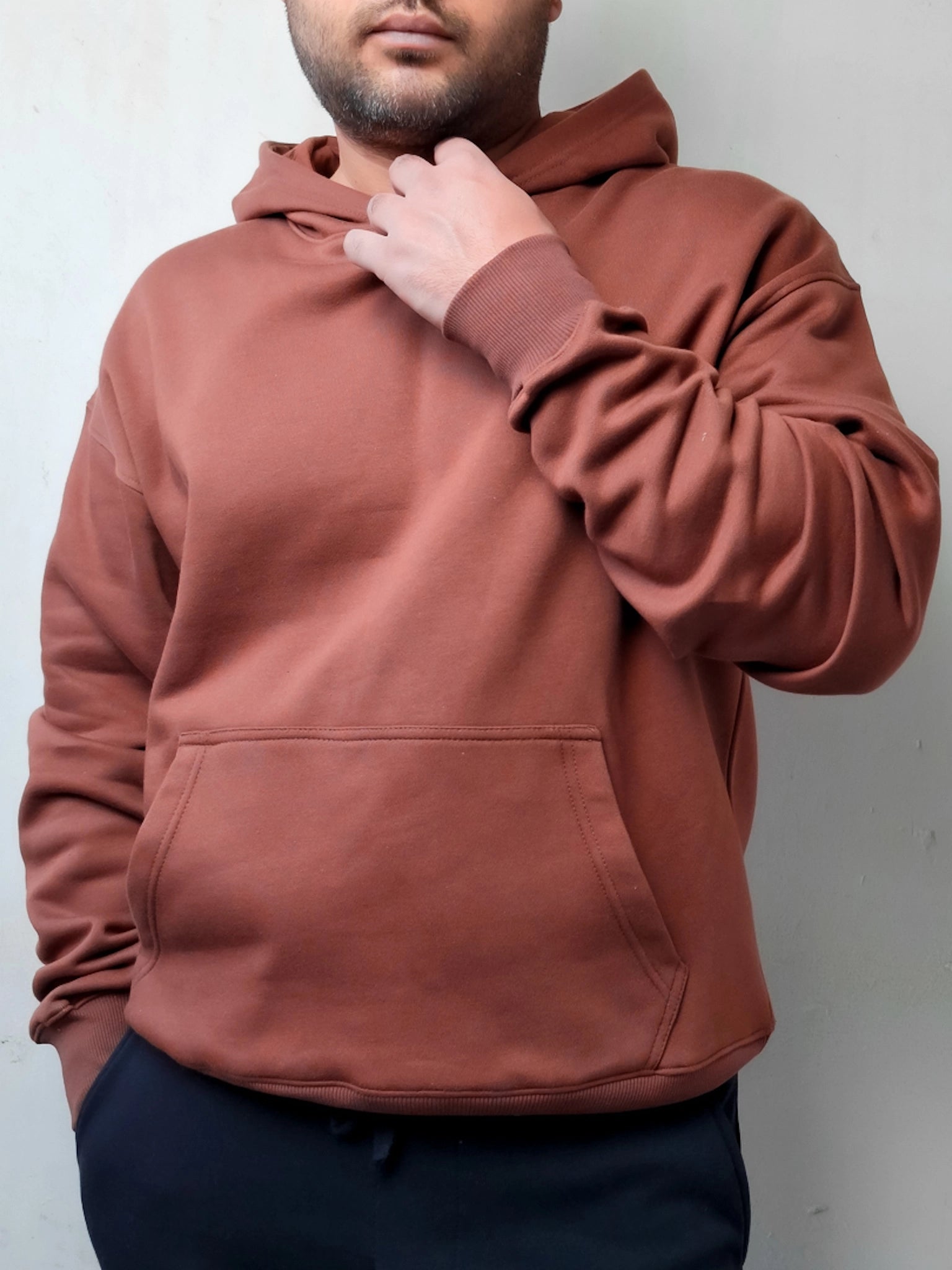 CINNAMON BROWN OVERSIZE HOODIE