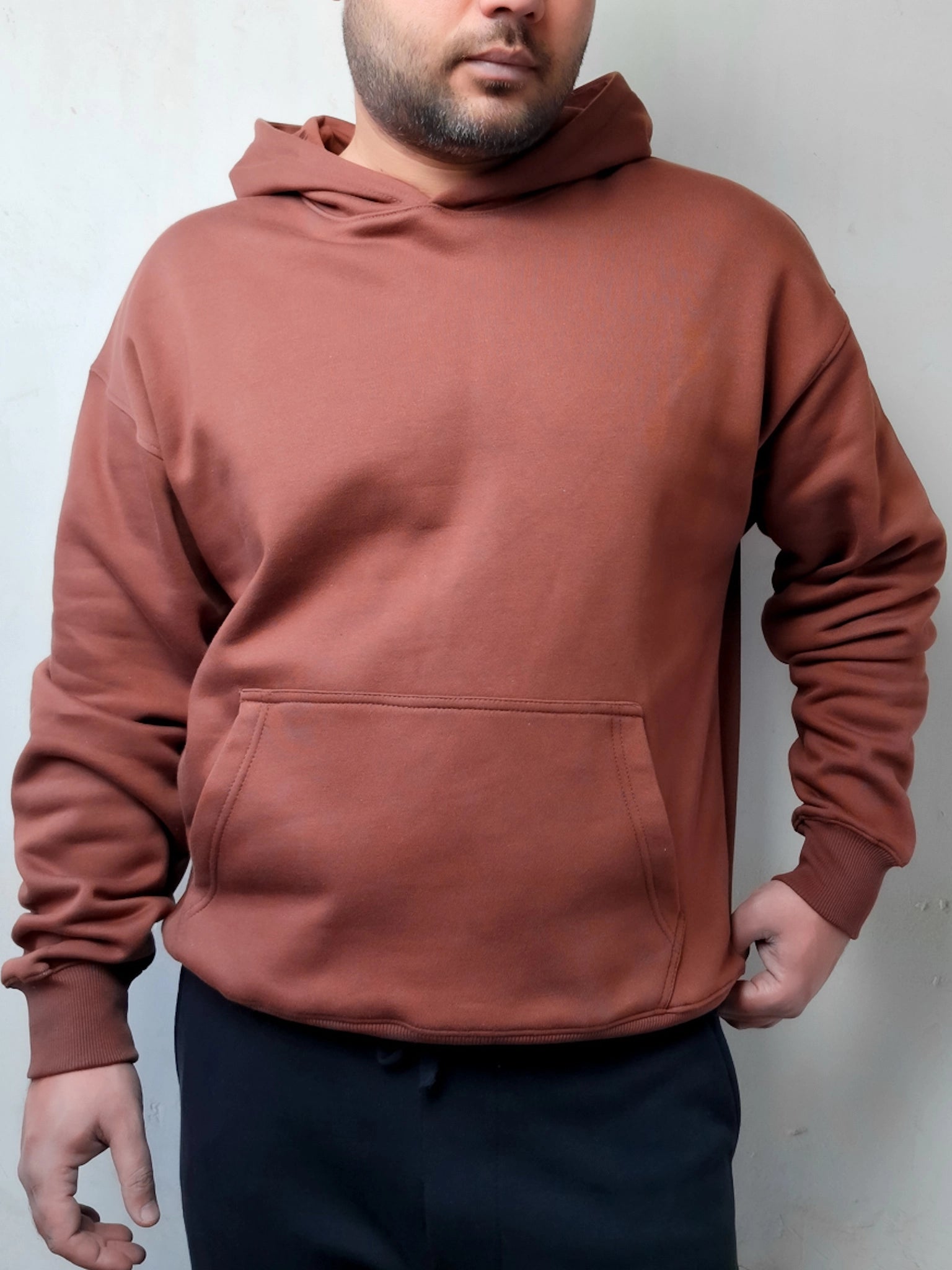 CINNAMON BROWN OVERSIZE HOODIE