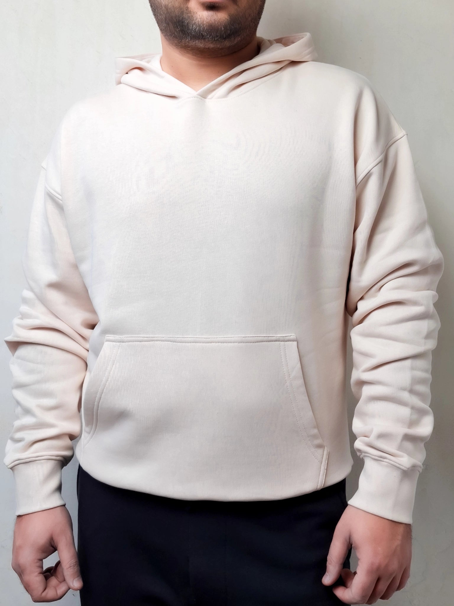 LINEN WHITE OVERSIZE HOODIE